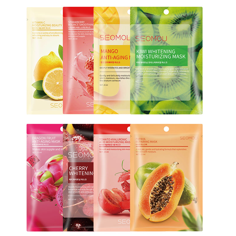 Maschera Viso alla Papaya SEOMOU - Confezione da 10 pezzi