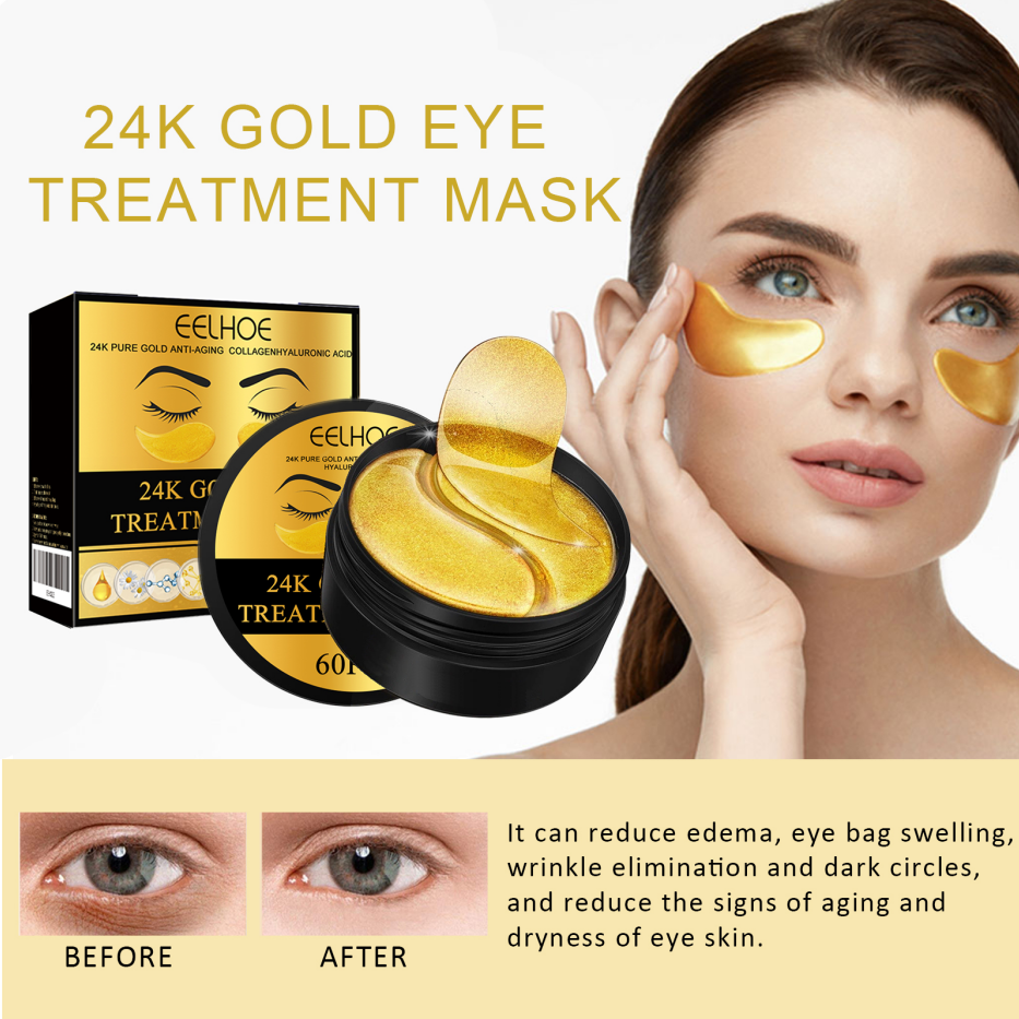 Maschera Contorno Occhi all'Oro 24K - 60 Pezzi