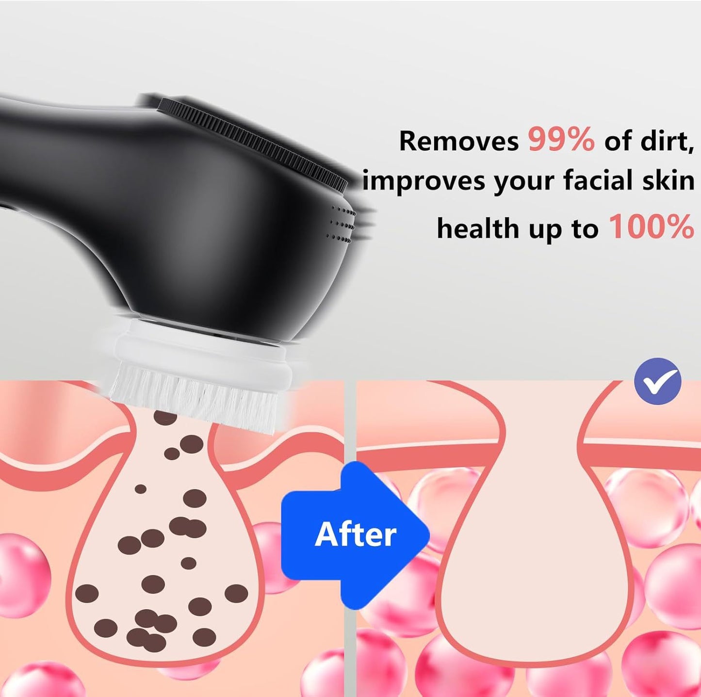 Dispositivo Multifunzionale in Silicone per la Pulizia del Viso con Funzione di Massaggio Vibrante