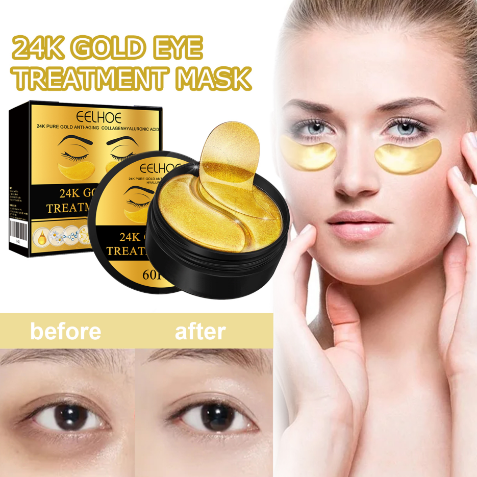 Maschera Contorno Occhi all'Oro 24K - 60 Pezzi