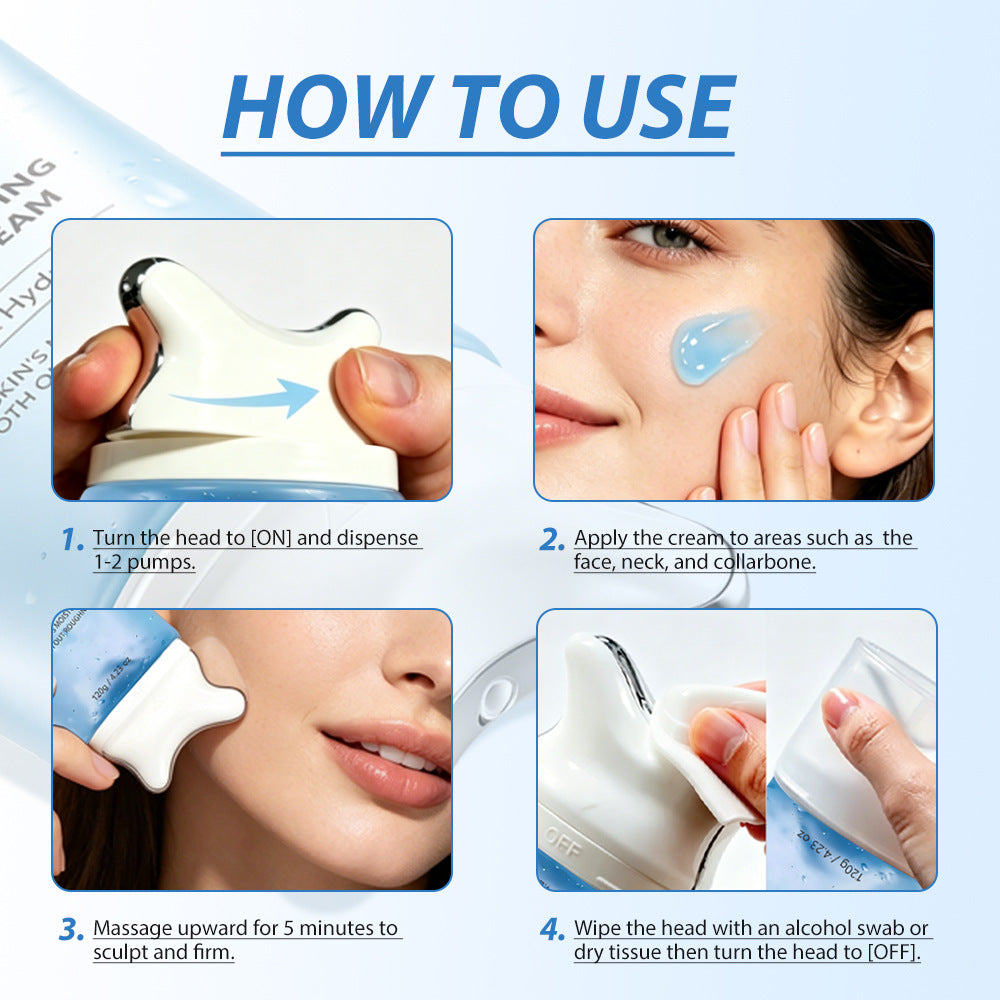 Crema Idratante Gua Sha in Gel Vellutato per Viso e Collo